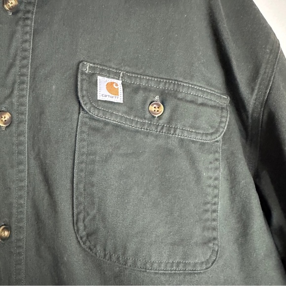 Carhartt Original Long Sleeve Button Up Shirt Size Large - Picture 2 of 8